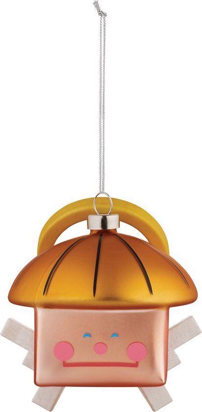 Alessi Kerstbal Le Palle Quadrate - Quadrangelo - GJ02/14 - Goud - 8.5cm