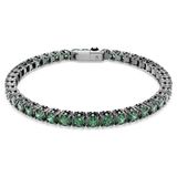 Swarovski Matrix Tennisarmband 5743447 Groen Zirkonia Gerhodineerd Metaal Vrouwen 16.5 cm