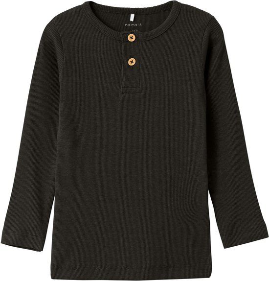 NAME IT NMMKAB LS TOP NOOS Jongens Blouse Zwart Maat 92