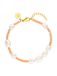 PURELEI Armband 'Coral' goud / koraal / parelwit