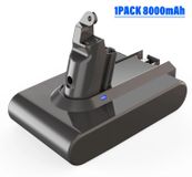 StarTech Vervangingsaccu - V6/DC62 handstofzuiger - 8000 mAh (8,0 Ah) - Lithium-ion - Alleen accu - Zwart