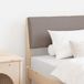 vidaXL - Gestoffeerd hoofdbord - Taupe - 80 cm - Massief grenenhout