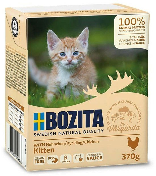 Bozita Cat Tetra Recart in saus voor kittens 6x370g - Kip