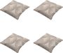 Merkloos Madison - Sierkussen Napels - Taupe - 50x50x10cm - Set van 4