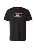 Calvin Klein Jeans Shirt 'Logo Graphic' rosa / zwart / wit