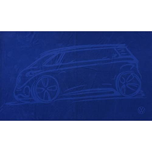 VOLKSWAGEN 1H4084500A badhanddoek ID.Buzz Design ID Buzz Logo handdoek 180x100cm strandhanddoek, blauw
