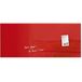 SIGEL GL242 Premium glazen whiteboard 130 x 55 cm rood hoogglanzend