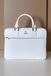 D'Arienzo Cartable 24 heures Cuir Blanc serviette d'ordinateur poche zippée, Taille Unique, Couleur Blanc