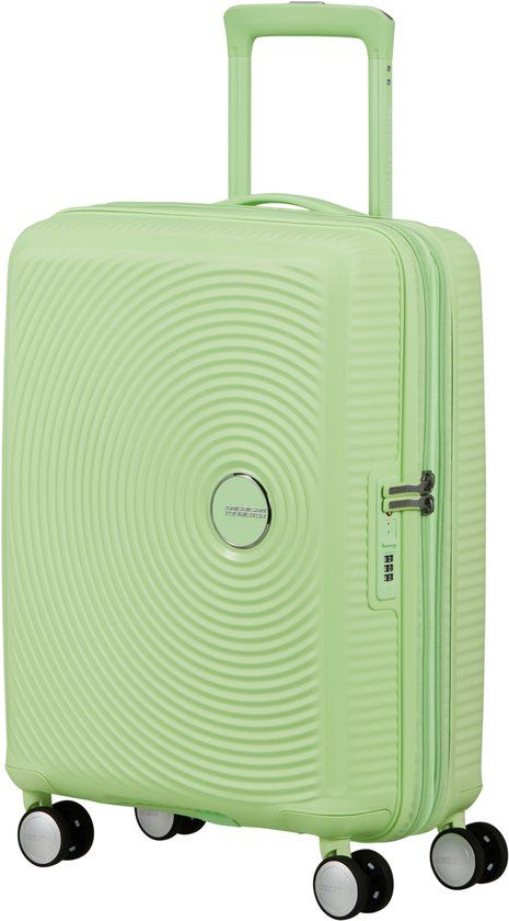 American Tourister Soundbox Spinner 55/20 TSA uitbreidbaar handbagage koffer Kiwi Green