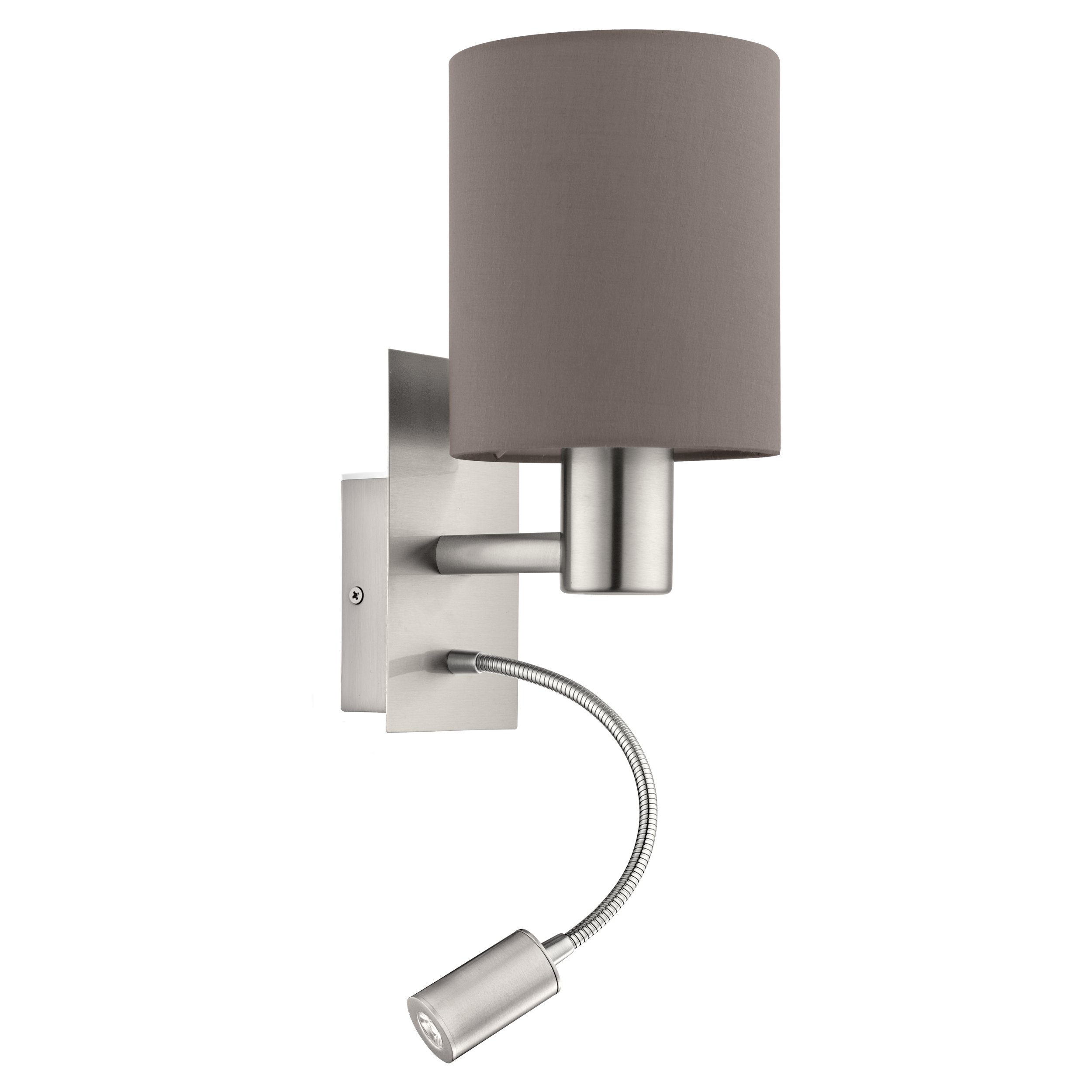 EGLO Pasteri Wandlamp - 38 cm - Staal, Stof/Weefsel