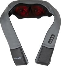 VirtuFit Draadloos Nekmassage Apparaat Pro - Shiatsu Massage Kussen met Warmtefunctie - Grijs