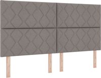vidaXL Boxspringbed met hoofdeinde Taupe 180 x 200 cm Stof