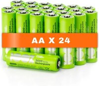 100% Peak Power oplaadbare batterijen AA - Duurzame Keuze - NiMH AA batterij mignon 2300 mAh - 24 stuks