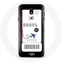 Maniacase Etui voor Samsung Galaxy J3 2017 Air ticket Seoul Zuid-Korea