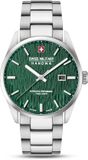 SWISS MILITARY HANOWA SILVER FIR SMWGH0006101 Herenhorloge Groen Analoog Quartz Saffierglas Staal