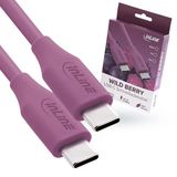 InLine USB-C naar USB-C Kabel 100W 0.5m Wild Berry/Violet
