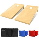 GoSports Premium Cornhole Set van massief hout - kies tussen 4 voet x 2 voet of 3 voet x 2 voet speelborden, inclusief set van 8 maïsgaten werpzakken