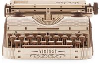 Eco Wood Art Modelbouwpakket Vintage Typemachine - 3D Puzzel - Miniatuur Bouwpakket Volwassenen - DIY - Knutselen - Hout