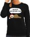 Bellatio Decorations Luiaard Kerst sweater - Wake me up when christmas is over - zwart - dames - M