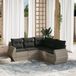Maison Exclusive - Ensemble de jardin pour le jardin, composé de 5 pièces, avec coussins gris clair, en polyrotin