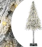 vidaXL Sapin de Noël avec 300 LED, Support, Blanc, 210 cm, PE et Acier