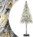 vidaXL Sapin de Noël avec 300 LED, Support, Blanc, 210 cm, PE et Acier
