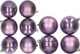 Kaemingk B.V. Boules de Noël en plastique - 10x pièces - lilas violet - 8 et 10 cm