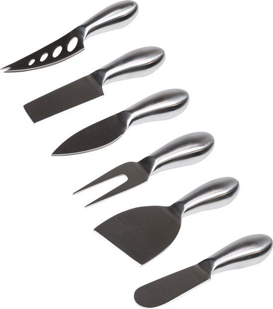 Krumble Kaasmessen set van 6 - RVS