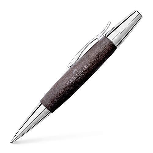 Faber-Castell Faber Castell balpen E-motion chroom/zwart perenhout