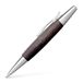 Faber-Castell E-motion balpen chroom/zwart perenhout