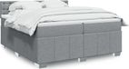 Maison Exclusive - Sommier à lattes de lit avec matelas Gris clair 200x200cm Tissu