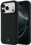 Mercedes-Benz Mercedes Leather with Crossed Lines MagSafe Hoesje voor iPhone 17 Pro Max Zwart