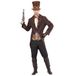 Widmann - Kostuum steampunk, jas met vest, jabot, hoed, themafeest, carnaval, Halloween