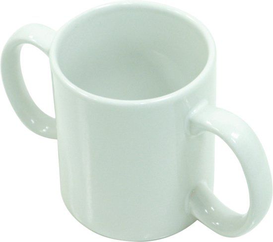 Aidapt Mok 2 Handvatten - Wit - Aardewerk - 350 ml