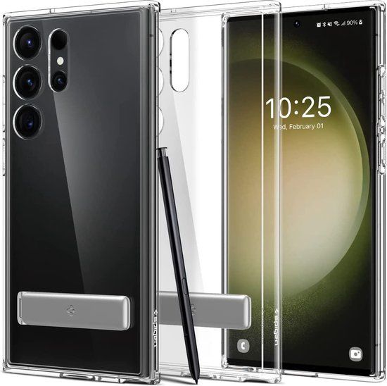 Spigen Ultra Hybrid S Samsung Galaxy S23 Ultra Hoesje Back Cover Transparant