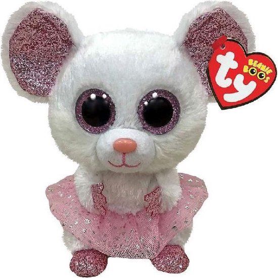 TY Beanie Boos - Nina Mouse - 15cm - Pluche Knuffel - Jongens en Meisjes
