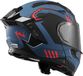 VEVOR Casque rabattable avec double visière, taille M, bleu