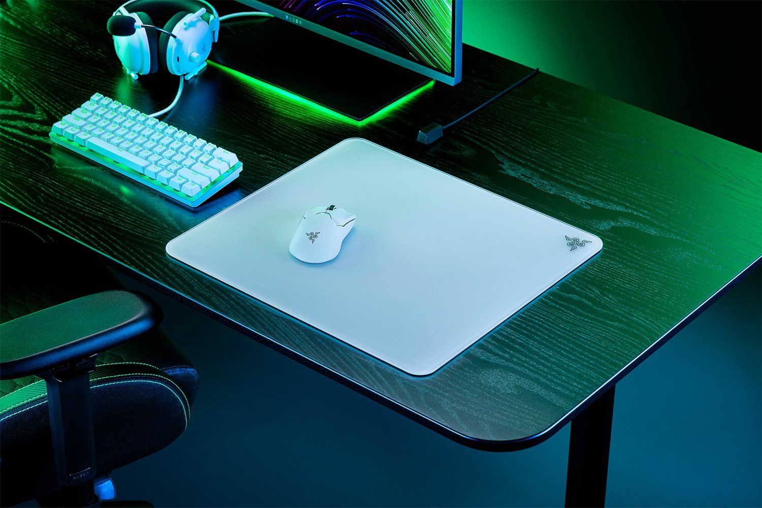 Razer Atlas - Glazen Gaming Muismat - Wit