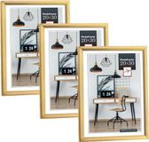 Zep Fotolijst - 3x stuks - goud - kunststof - 20 x 30 cm