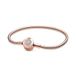 Pandora Signature Moments Sparkling Crown O Snake chain 14k gold-plated bracelet with clear cubic zirconia