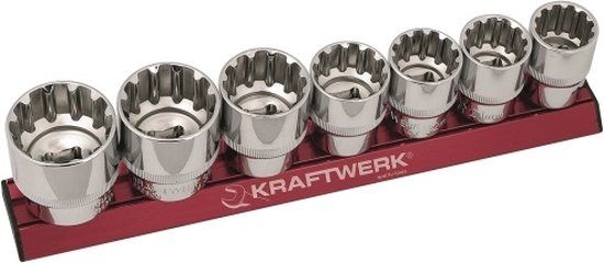 Kraftwerk Doppenassortiment 1/2" 7-delig - Vaste dopsleutel - 30/32/20/21/22/24/27