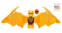 LEGO Ninjago Crystalized: Cole Golden Dragon Minifiguur met Crystal Sword