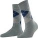 Burlington Melange Marylebone gedessineerd wol sokken dames blauw - maat 36-41