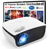 Mini-beamer, Icecat Mini-beamer, 7500 lumen, mini-projector, ondersteunt 1080p Full HD [projectiescherm inbegrepen], draagbare retroprojector, compatibel met iOS/PS5/Android/tv-stick enz., USB