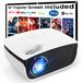 Mini-beamer, Icecat Mini-beamer, 7500 lumen, mini-projector, ondersteunt 1080p Full HD [projectiescherm inbegrepen], draagbare retroprojector, compatibel met iOS/PS5/Android/tv-stick enz., USB