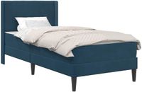 vidaXL Bedframe met matras met hoofdeinde Blauw 80 x 200 cm Fluweel
