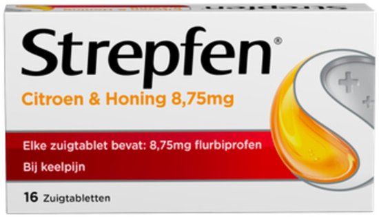 Strepfen Citroen & Honing - 16 zuigtabletten