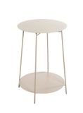 HAKU Bijzettafel rond kasjmiergrijs metaal ronde sofatafel klein - Maat: H 60 cm x Ø 45 cm, Stijl: Modern