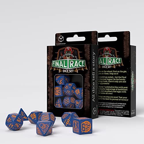 Q Workshop QWOTFR90 Final Race Dice Set: Road Fever (7) dobbelsteen - 5907699496549