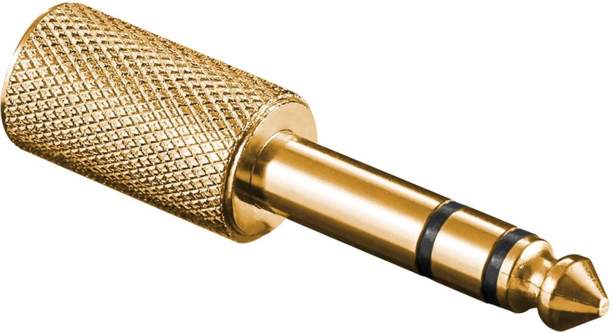 Allteq Jack verloopstekker - 6.3 mm naar 3.5 mm - Verguld -